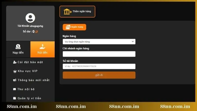Cung cấp thông tin tài khoản thụ hưởng