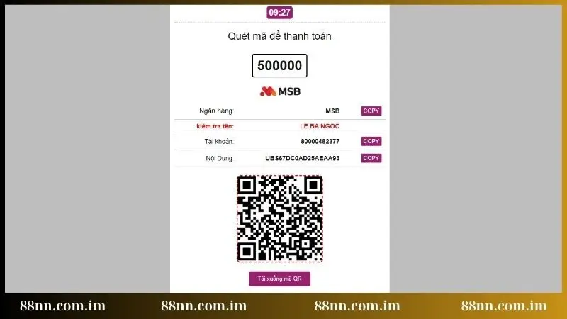 Thanh toán thành công theo quy định