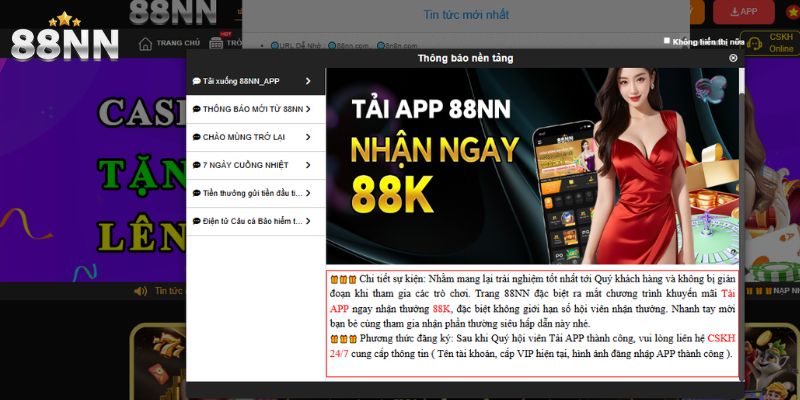 Những lý do nên tải app 88NN